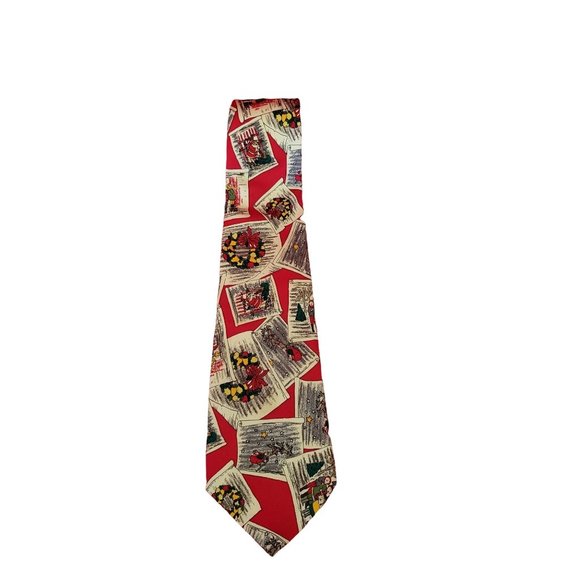 Wembley Christmas Red Silk Tie Photographs and Memories - Picture 5 of 12